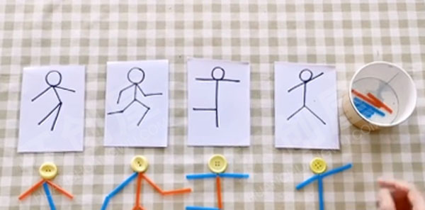 幼儿园益智小游戏体操小人图片