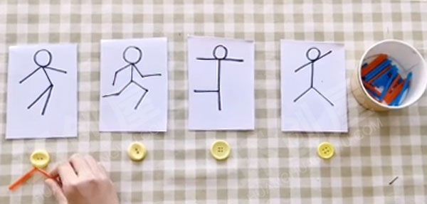 幼儿园益智小游戏体操小人图片