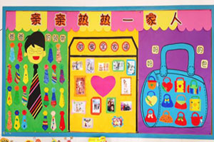 幼儿园环创亲亲热热一家人主题墙图片4张