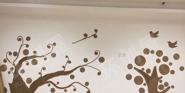 幼儿园自然风棉麻线绳树枝墙面布置图片