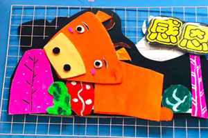 幼儿园手工动物卡通走廊吊饰图片8张