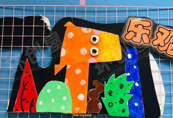 幼儿园手工动物卡通走廊吊饰图片