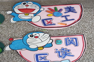 幼儿园各种风格不同的区域牌吊饰图片8张