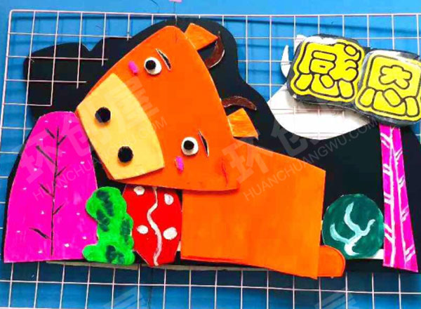 幼儿园手工动物卡通走廊吊饰图片