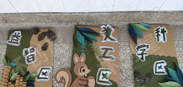 幼儿园各种风格不同的区域牌吊饰图片