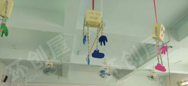 幼儿园自制麻将头可爱挂饰图片