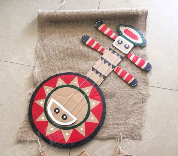 幼儿园古风乐器区域牌挂饰图片