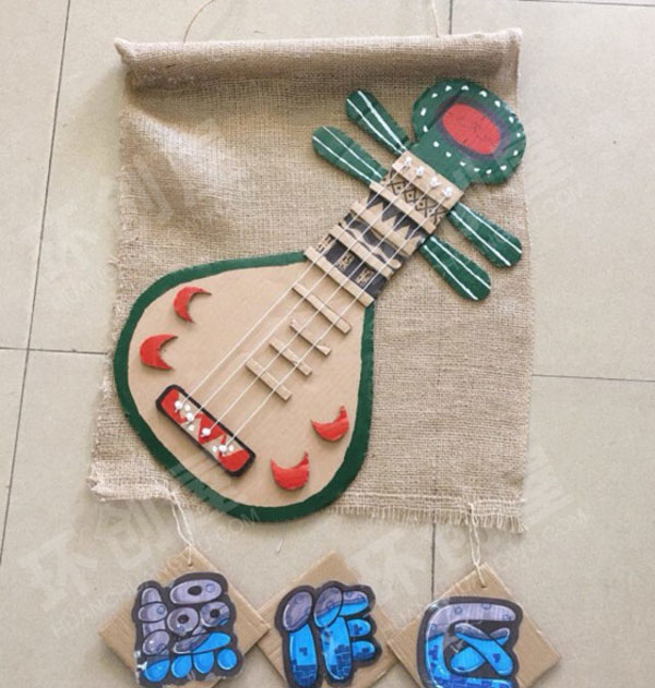 幼儿园古风乐器区域牌挂饰图片