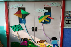 幼儿园春天来了卡通可爱教室门装饰图片3张