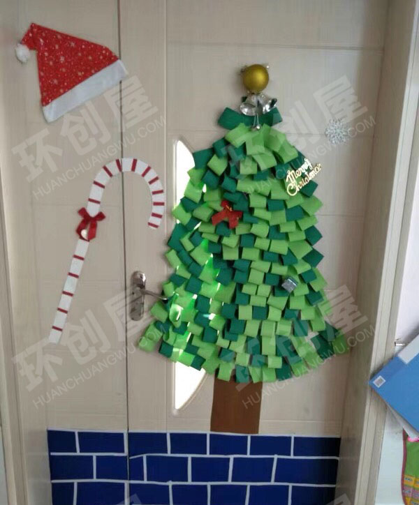 幼儿园圣诞节快乐教室门装饰图片