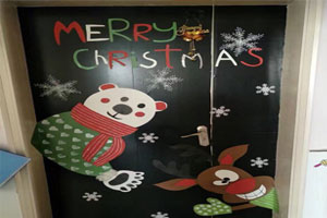 幼儿园圣诞节快乐教室门装饰图片9张