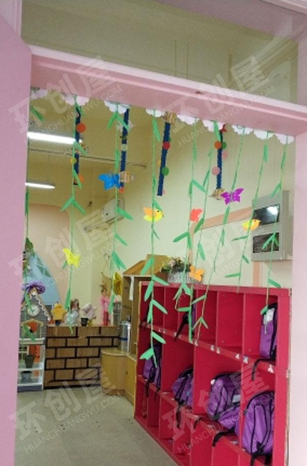 幼儿园春天来了卡通可爱教室门装饰图片