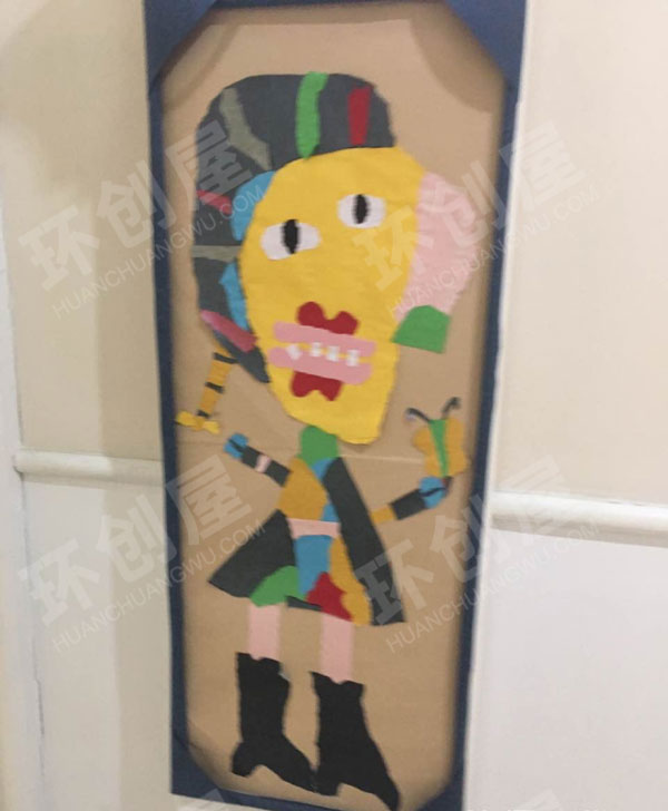 幼儿园走廊墙面卡纸粘贴人物图片