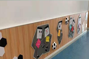 幼儿园走廊墙面足球主题环创图片4张
