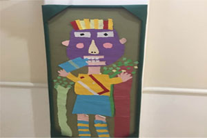 幼儿园走廊墙面卡纸粘贴人物图片6张