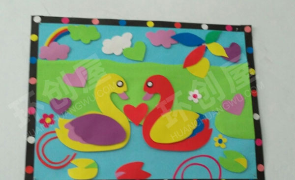 幼儿园走廊墙面卡纸手工卡通动物自然春天图片