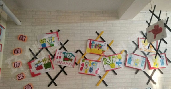 幼儿园我的作品墙展示图片