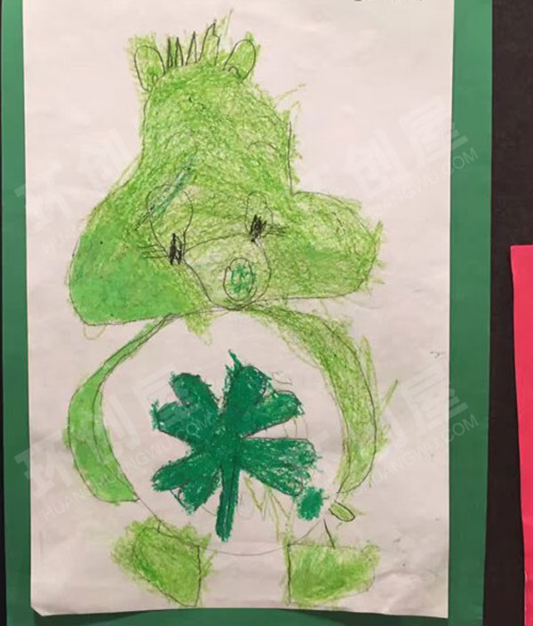 幼儿园环创油画棒作品展示图片