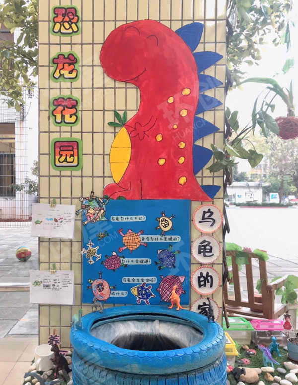 幼儿园植物角恐龙花园户外环创图片