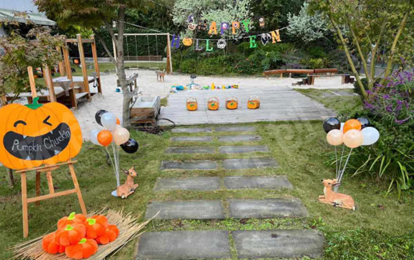 幼儿园户外环创万圣节小游戏图片