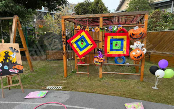 幼儿园户外环创万圣节小游戏图片