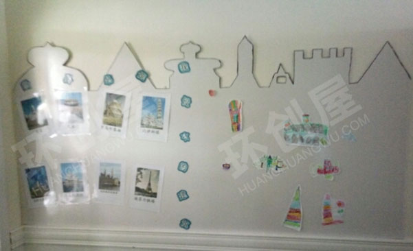 幼儿园建构区墙面粘贴建构图片