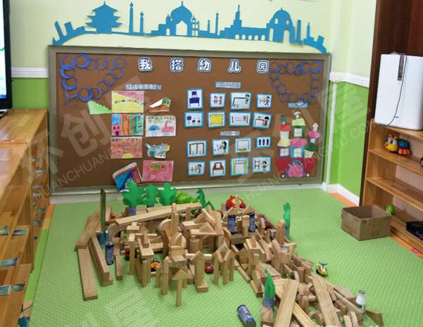 幼儿园建构区我搭建的幼儿园图片