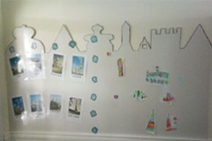 幼儿园建构区墙面粘贴建构图片