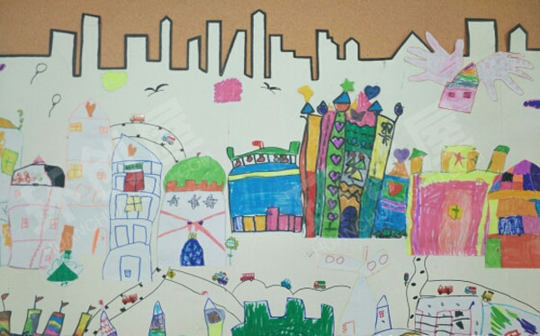 幼儿园建构区我笔下的我的城市我的家图片