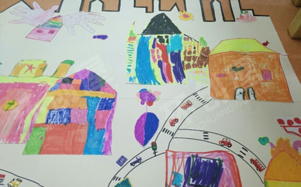幼儿园建构区我笔下的我的城市我的家图片
