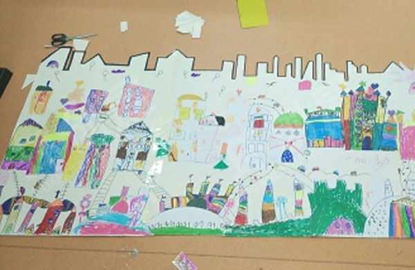 幼儿园建构区我笔下的我的城市我的家图片