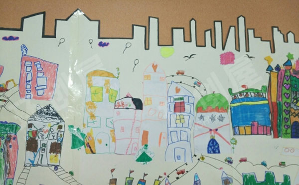 幼儿园建构区我笔下的我的城市我的家图片