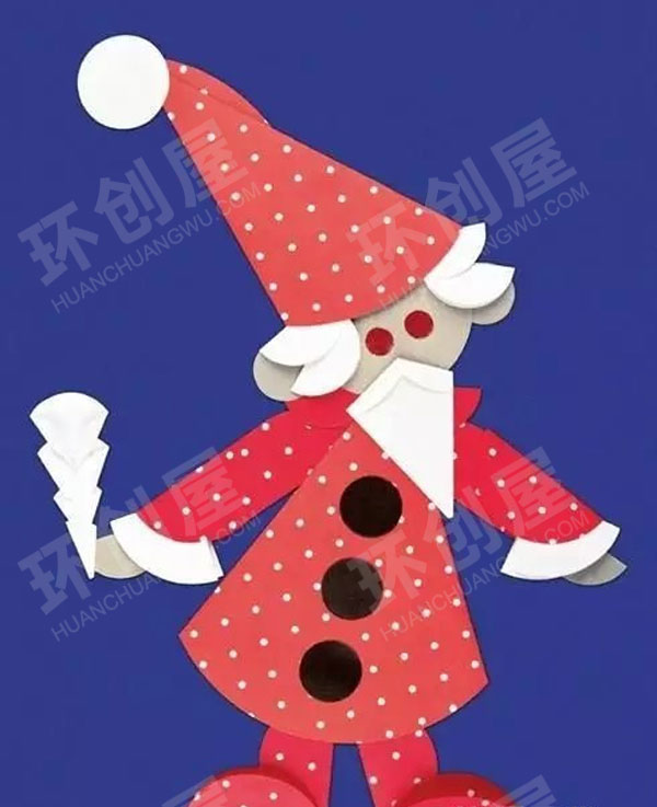 幼儿园美工区圆形卡纸手工图片