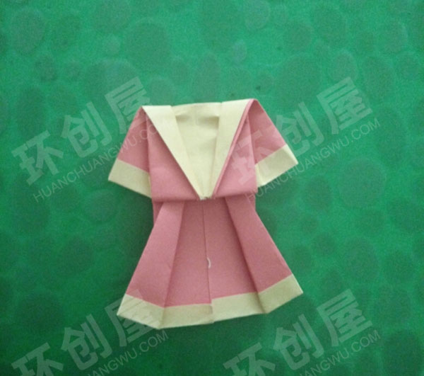 幼儿园美工区折纸百褶裙衣服图片