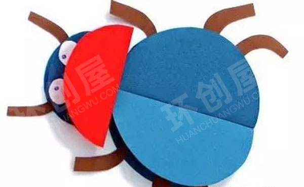 幼儿园美工区圆形卡纸手工图片