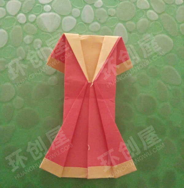 幼儿园美工区折纸百褶裙衣服图片