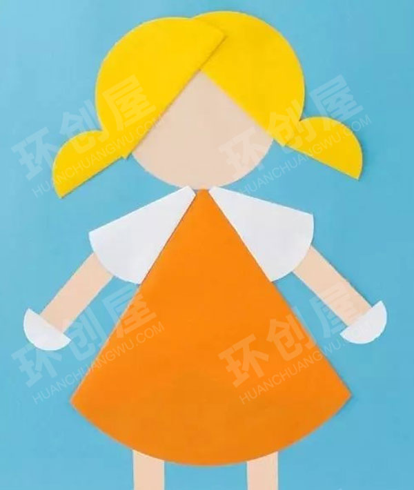 幼儿园美工区圆形卡纸手工图片