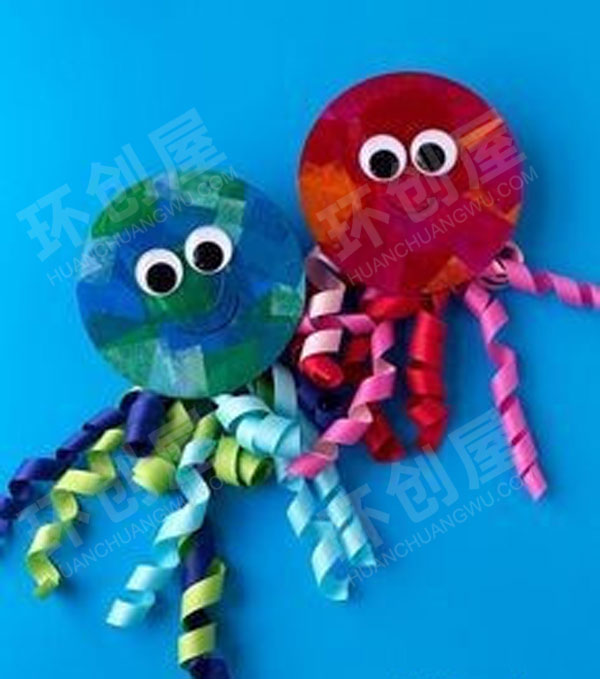 幼儿园美工区手工海洋生物章鱼图片