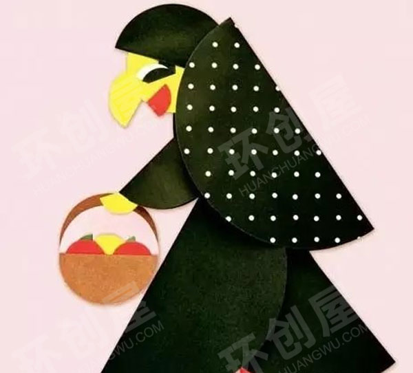 幼儿园美工区圆形卡纸手工图片