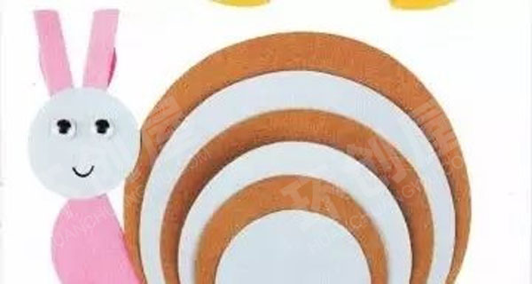 幼儿园美工区圆形卡纸手工图片