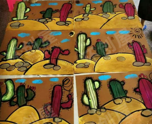 幼儿园美工区各种绘画创意图片