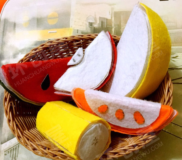 幼儿园角色游戏不织布水果图片