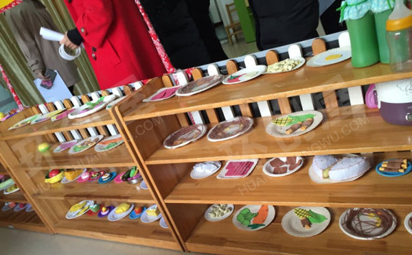 幼儿园角色游戏小餐厅自制各种食物材料图片