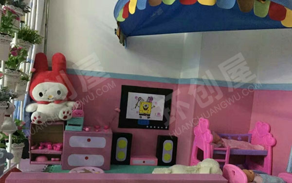 幼儿园角色游戏家庭布置图片