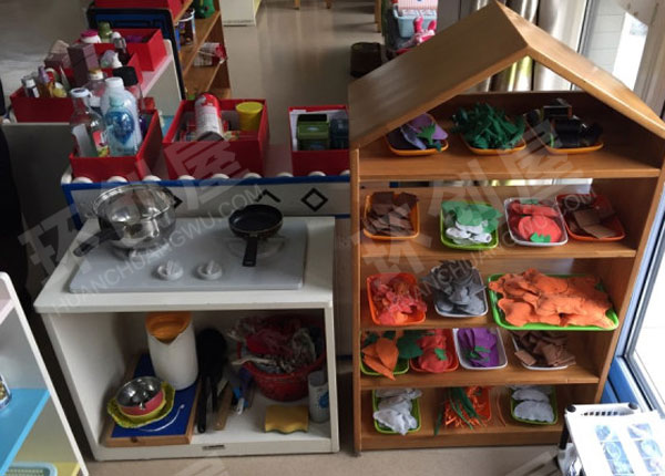 幼儿园角色游戏小餐厅自制各种食物材料图片