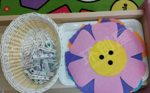 幼儿园益智区各种数字配对环创图片