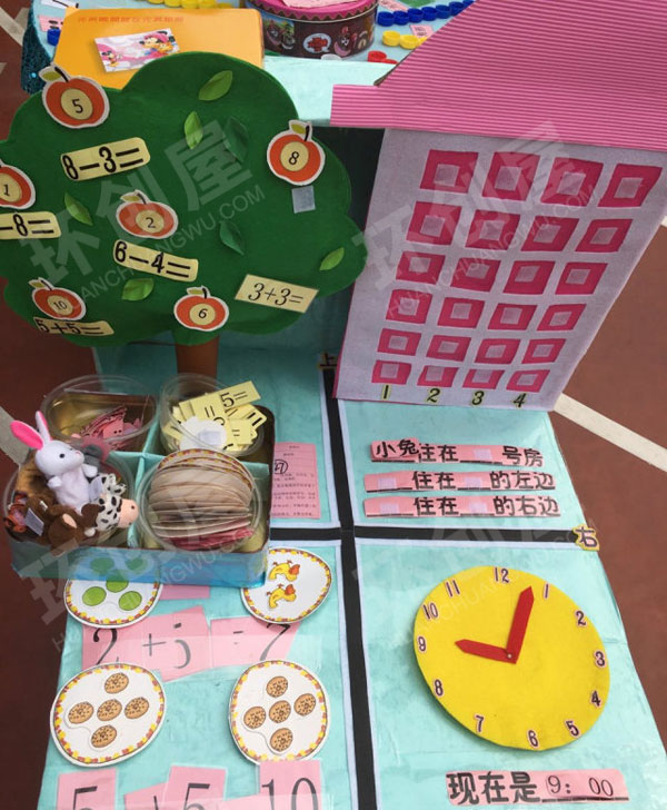 幼儿园益智区自制高级玩教具环创图片