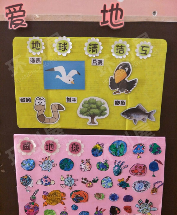幼儿园我爱地球村主题墙环创图片