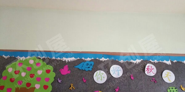 幼儿园超简单的卡纸秋天主题墙环创图片
