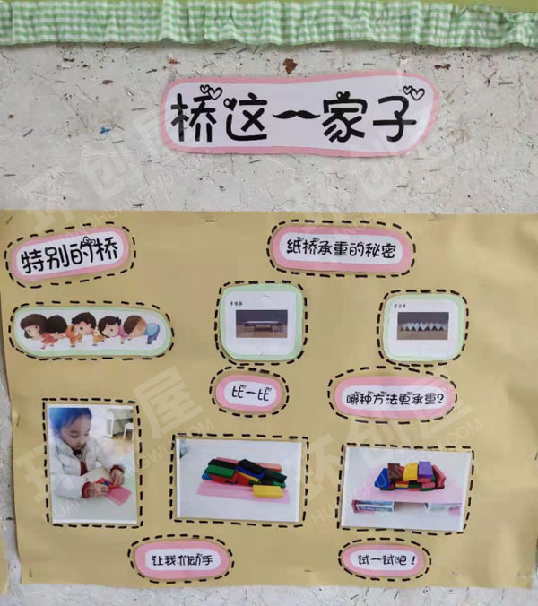 幼儿园墙面布置我心目中各种各样的桥环创图片
